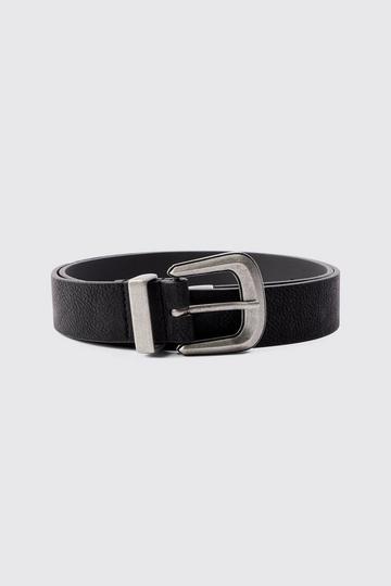 Black Western Buckle Belt