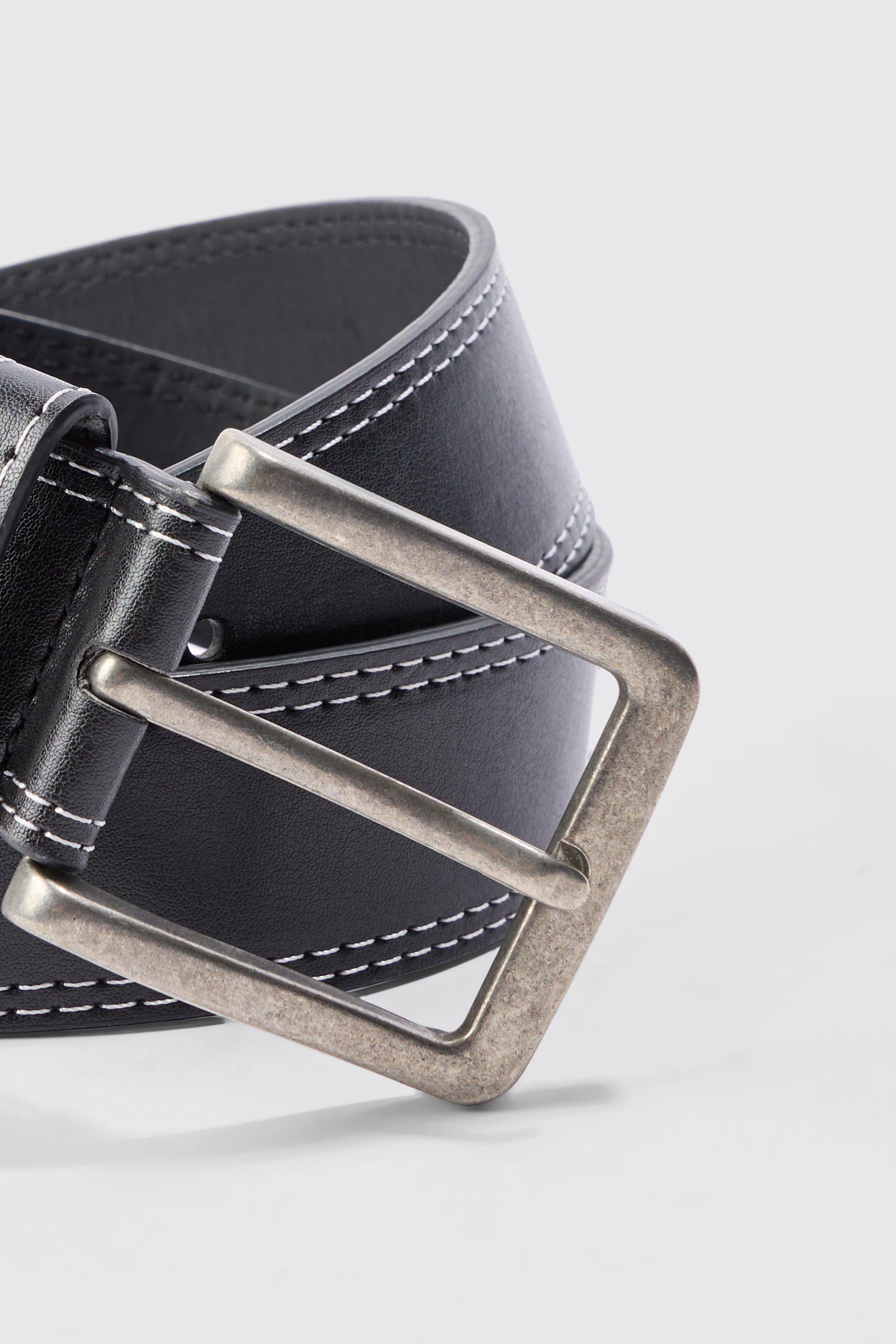 Contrast Stitch Belt boohoo UK