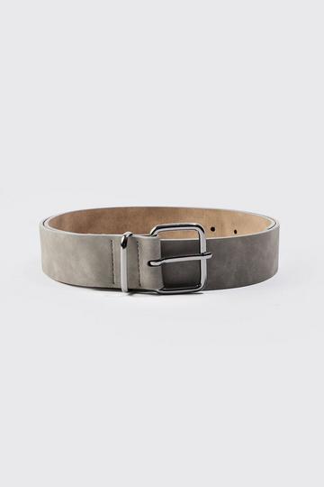 Vintage Look Pu Belt grey