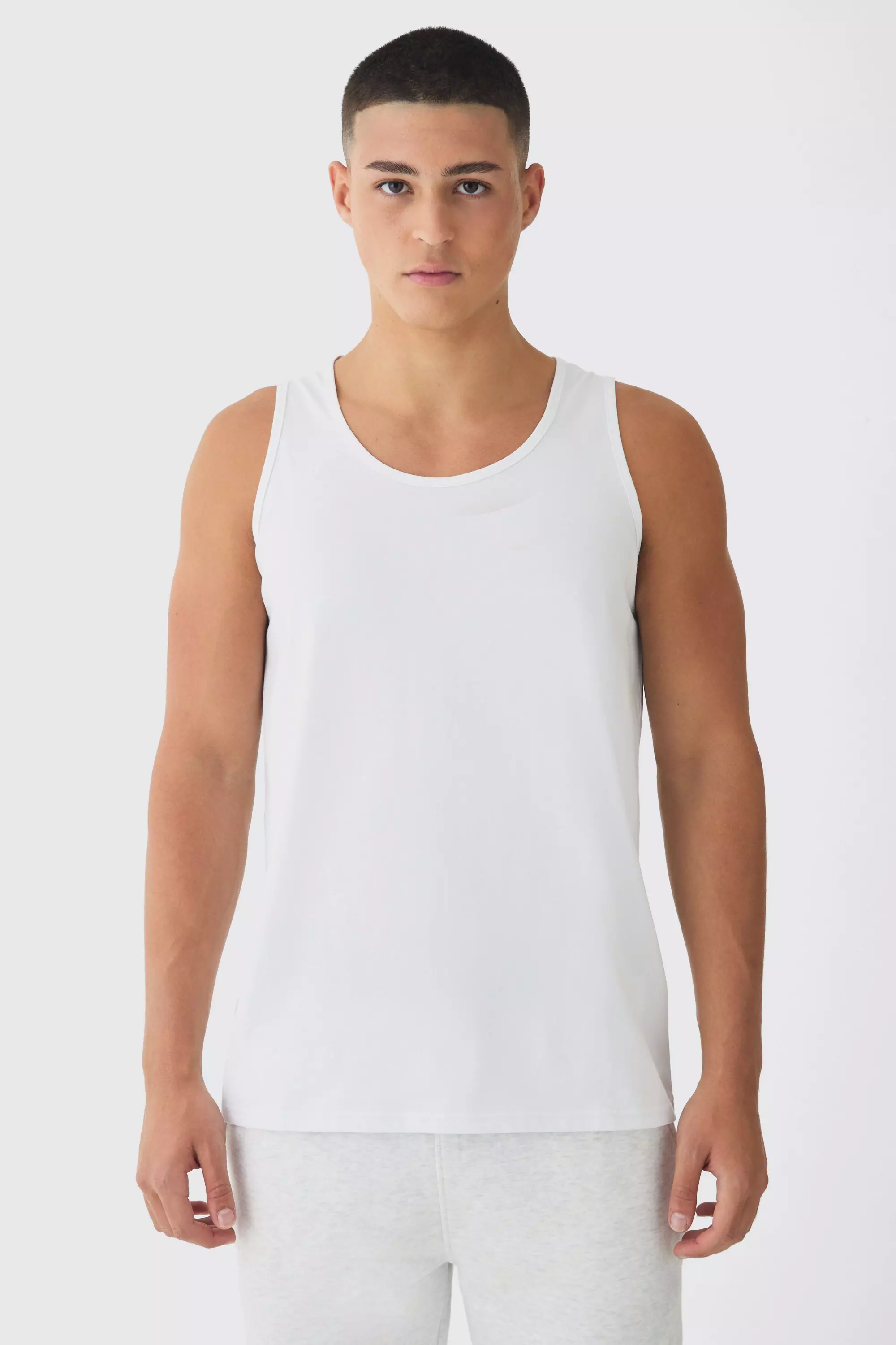 White Basic Vest alternative image
