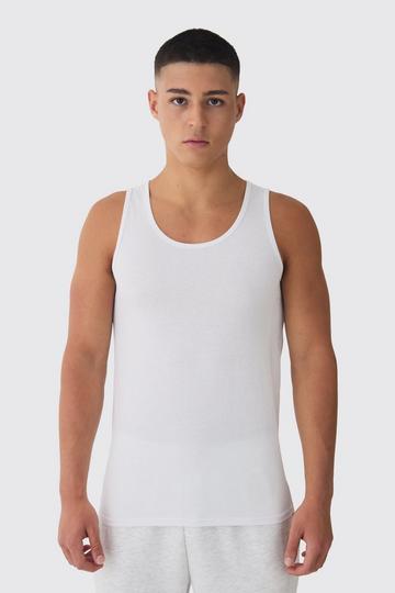 Basic Muscle Fit Hemd white