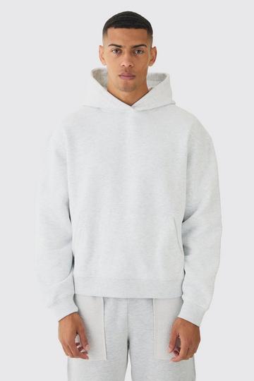 Grey 330GSM Basic Oversized Boxy Hoodie