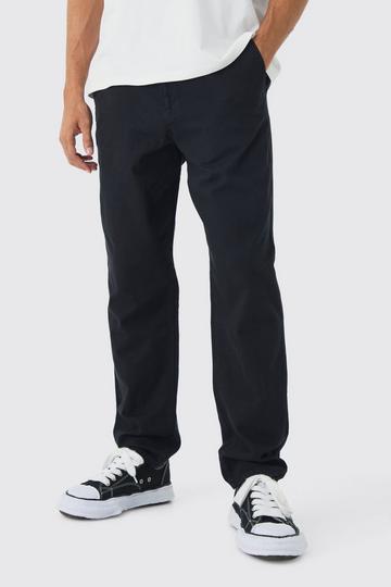 Baggy Tapered Chinos In Black black