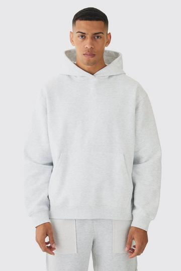 Grey 330GSM Basic Oversized Over The Head Hoodie