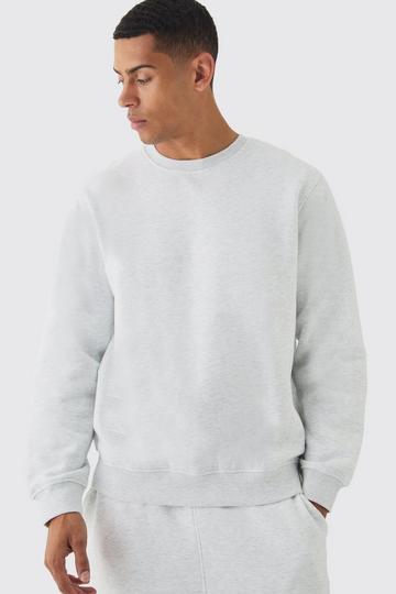 Grey 330GSM Basic Crew Neck Sweatshirt