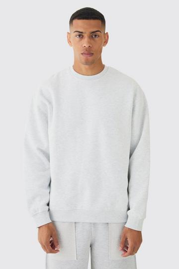 330GSM Basic Oversized Crew Neck Sweatshirt ash grey