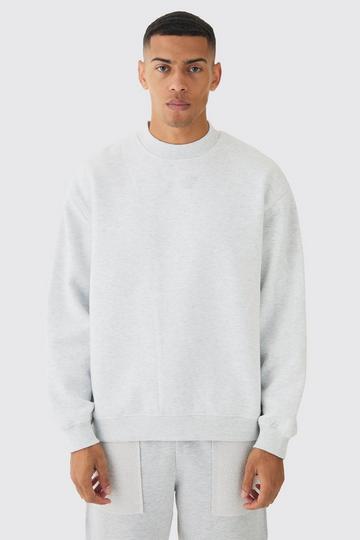 Grey 330GSM Oversized Extended Neck Sweatshirt