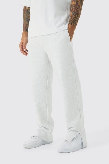 Basic Regular Fit Split Hem Jogger ash grey