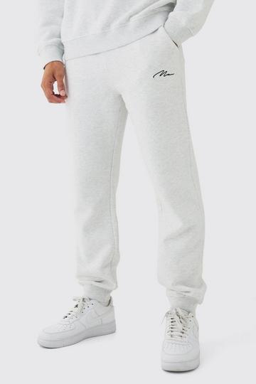 330GSM Man Signature Regular Fit Jogger ash grey