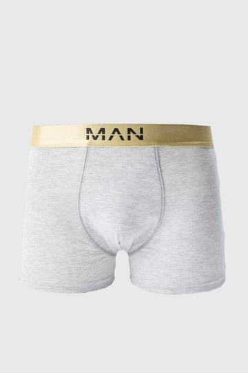 Man Dash Gold Waistband Boxer grey marl