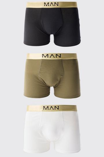 3 Pack Man Dash Gold Waistband Boxers multi