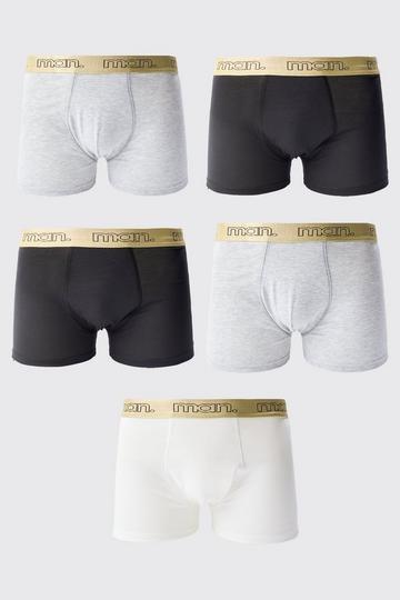 5 Pack Man Gold Waistband Boxers multi