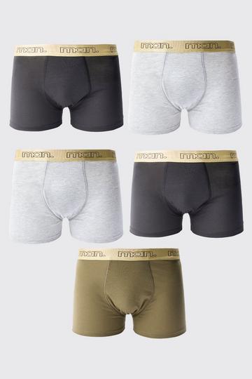 5 Pack Man Gold Waistband Boxers multi