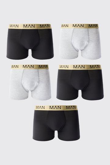 5 Pack Man Dash Gold Waistband Boxers multi