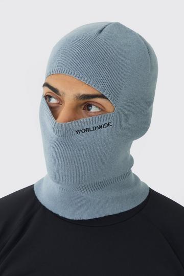 Grey Worldwide Knitted Face Covering In Grey