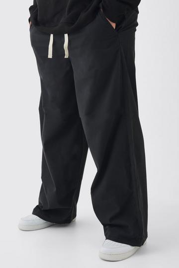 Plus Baggy Fit Elasticated Waist Contrast Drawcord Pants