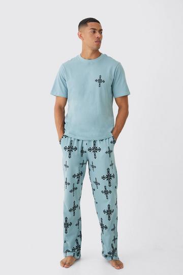 Cross Graphic Loungewear blue