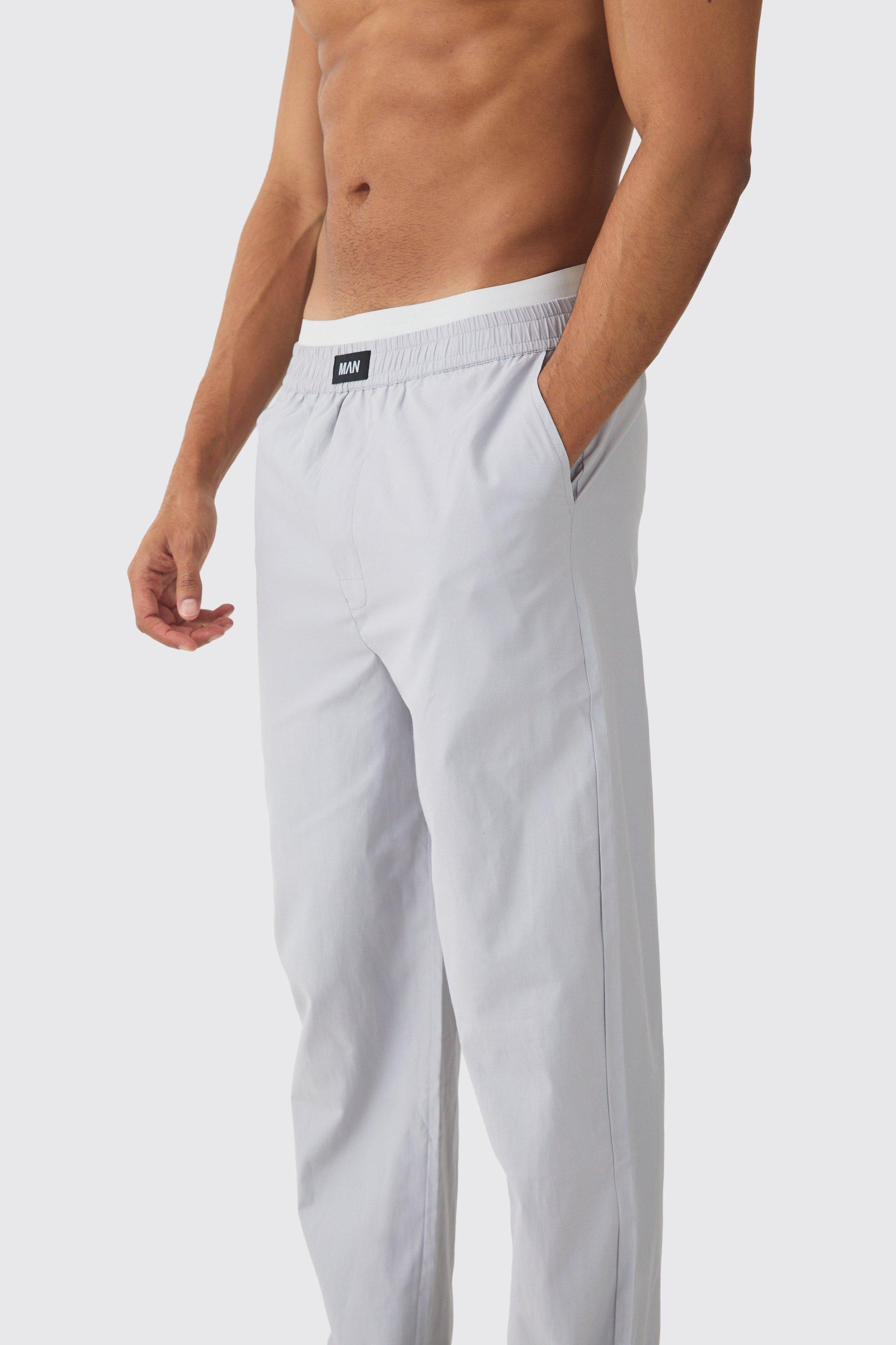 Pantaloni da casa a quadri con doppia fascia in vita
