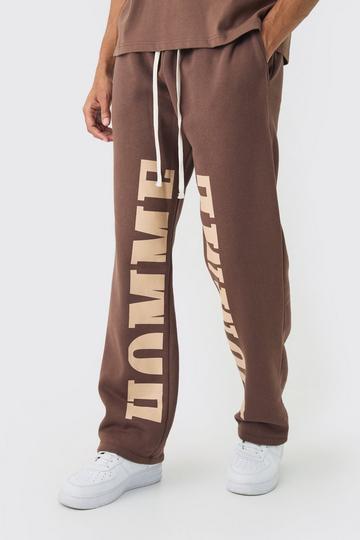 Chocolate Brown Relaxed Fit Homme Sweatpant