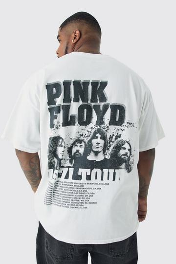 Plus Pink Floyd License Back Print T-shirt In White white