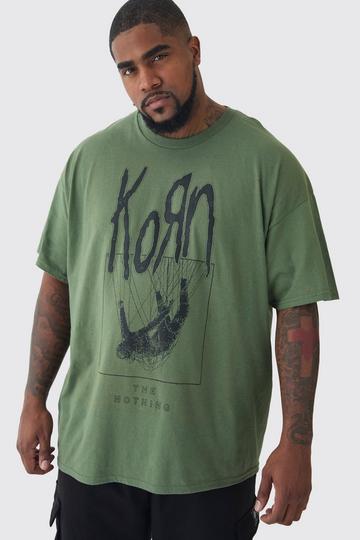 Green Plus Korn License Graphic T-Shirt In Green