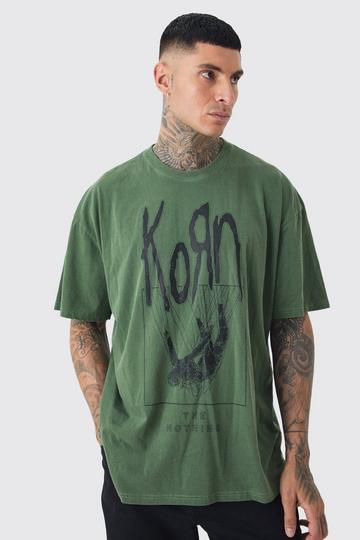 Green Tall Korn License Graphic T-Shirt In Green