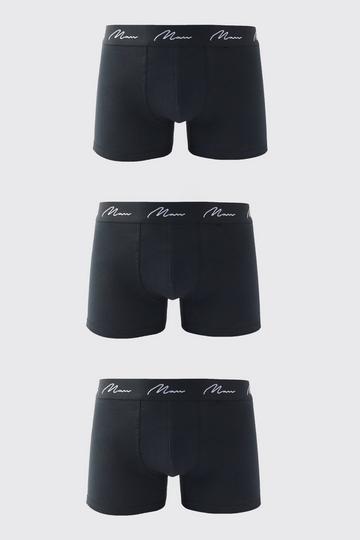 3 Pack Man Signature Trunks black