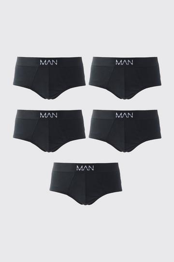 Black 5 Pack Man Dash Briefs