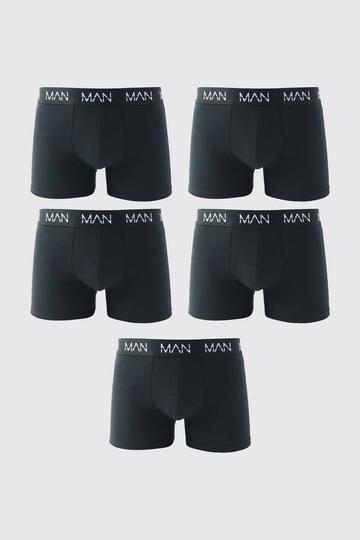 5 Pack Man Dash Repeat Classic Trunks black