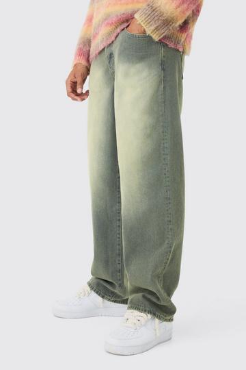 Baggy Rigid Green Washed Jeans green