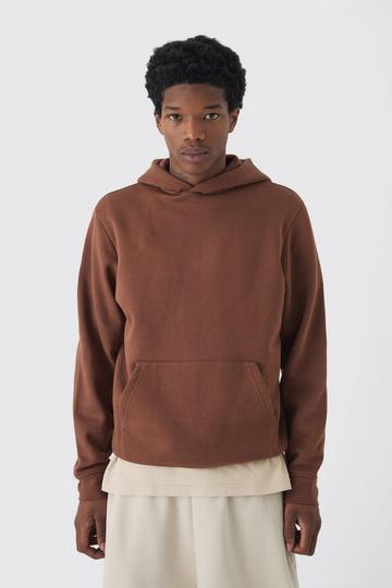 Basic Overhead Hoodie brown