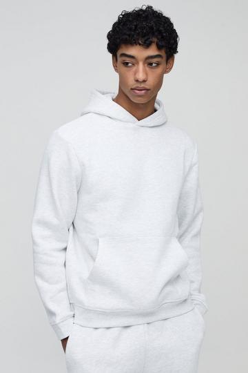 Grey 330GSM Regular Fit Over The Head Basic Hoodie