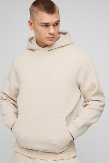 Stone Beige Basic Over The Head Hoodie