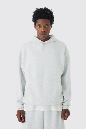 Grey 330GSM Basic Oversized Over The Head Hoodie