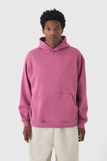 Pink 330GSM Basic Oversized Over The Head Hoodie