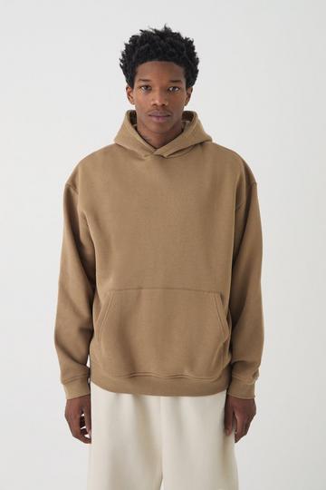 330GSM Basic Oversized Over The Head Hoodie tobacco