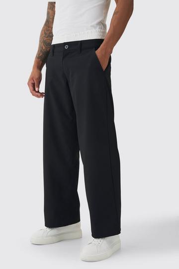 Baggy Fit Trouser With Boxer Double Waistband black