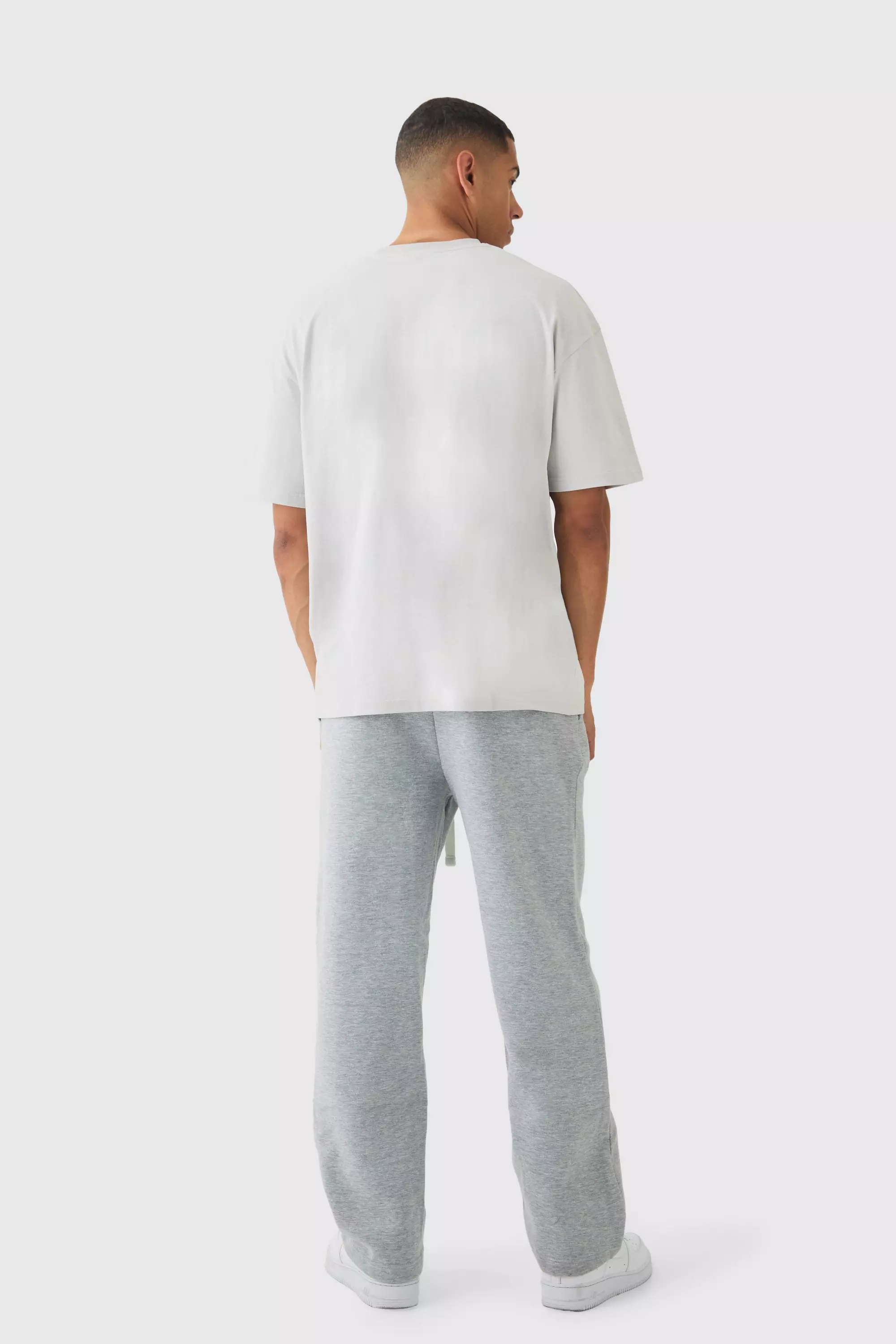Grey marl Oversized Drop Crotch Jogger alternative image