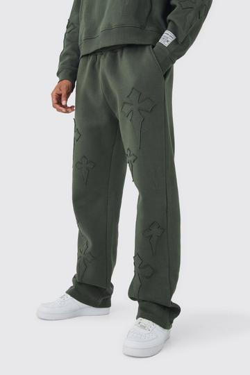 Relaxed Cross Applique Jogger khaki