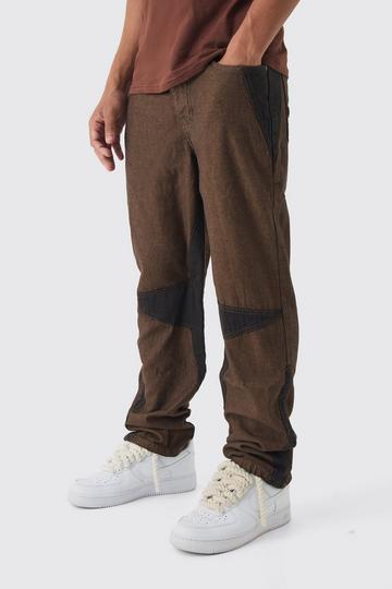 Baggy Sterren Jeans Met Uitsnijding brown