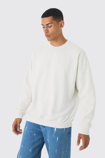 Oversized Washed Sweatshirt ecru