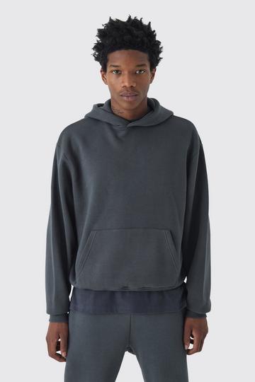 Charcoal Grey Basic Oversized Boxy Hoodie