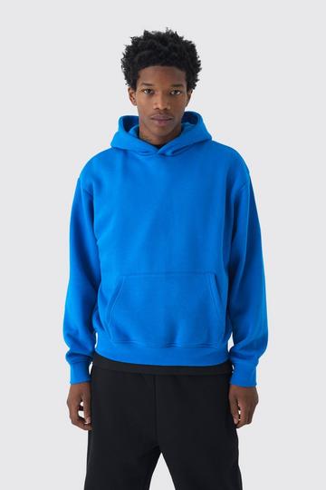 330GSM Oversized Boxy Basic Hoodie cobalt