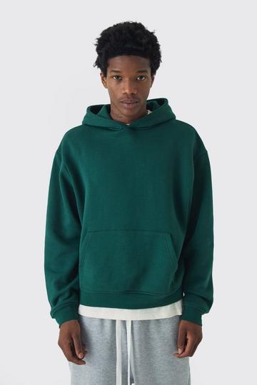 330GSM Oversized Boxy Basic Hoodie forest