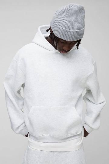 Grey 330GSM Oversized Boxy Basic Hoodie