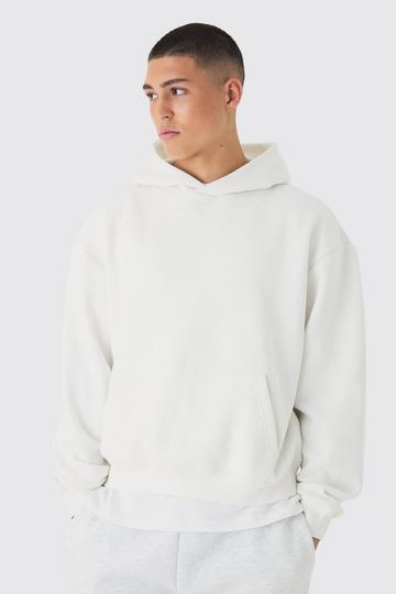 White 330GSM Oversized Boxy Basic Hoodie