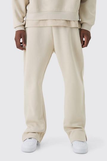 Stone Beige 330GSM Regular Fit Split Hem Jogger