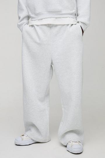 330GSM Extreme Wide Leg Basic Jogger grey marl