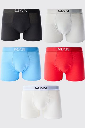 5 Pack Man Mixed Color Trunks multi