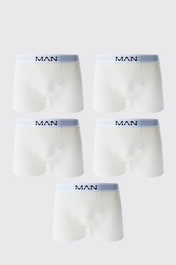 White 5 Pack Man Trunks